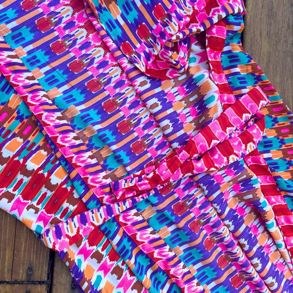 Vintage Multicolor Halter Jumpsuit with Wide Legs - Picture 7 of 15